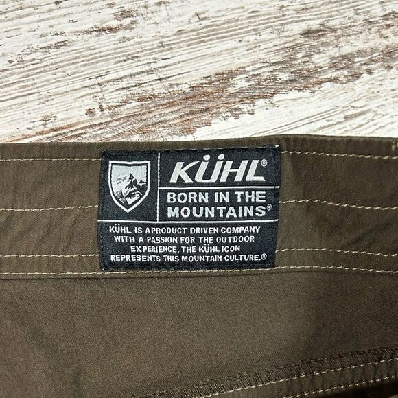 Men’s Kuhl Slax cotton nylon pants brown size 38 x 28 (altered) - Picture 6 of 9